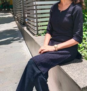 Black chikankari Kurta 🖤
