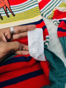 Gucci Striped V-Neck Sweater