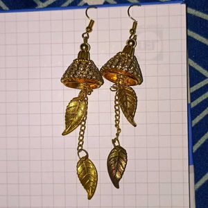 Golden Jhumka Earrings