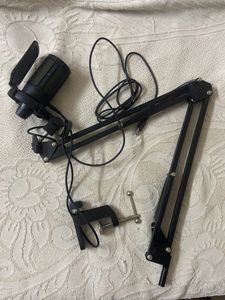 Condenser Mic with Boom Arm Quick Mute, RGB Light