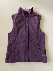 Purple Sleeveless Vest Winter Wear