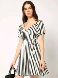 Yousta Mini Striped A-Line Dress