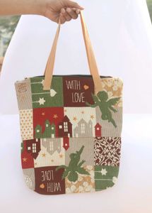 Floral Patchwork Tote Bag