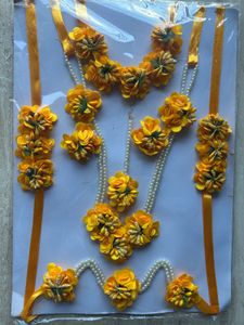 Haldi Ceremony artifical flower bridal set