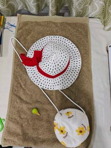 Cute Kids&#39; Sun Hat &amp; Bag Set