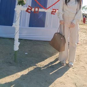 Women Flared Beige Jeans