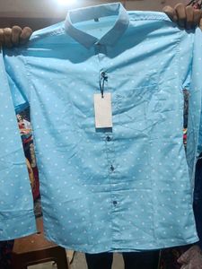 Blue Polka Dot Shirt