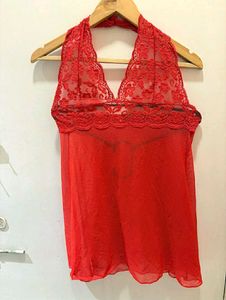 Halter Neck Beautiful Lace Trim Top