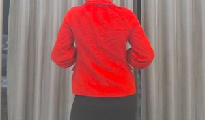 Red short coat
