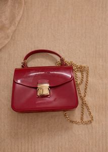 Red Patent Leather Crossbody Bag