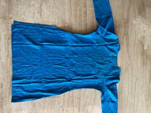 Blue kuta with 3/4th sleeves