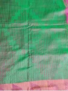 Green And Maroon Silk Saree