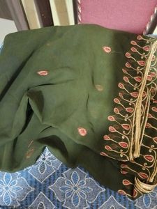 Green Embroidered Kurta Set