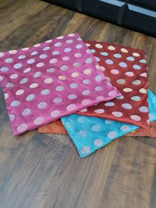 3 pc multicolored cushion and covers