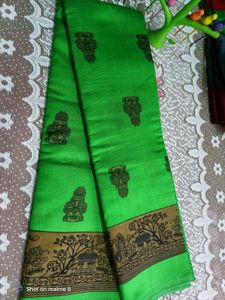 Green Printed Saree