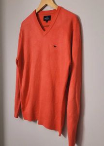 RED TAPE V-Neck Pullover with Ribbed Hems