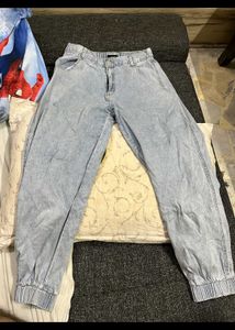 Light Wash Denim Joggers