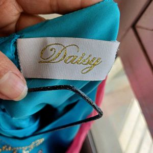 Tafetta Silk Daisy Couture Party Dress for Girls