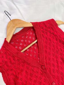 🎁Buy2 Get2 Free Pinterest Red Vest Sweater D