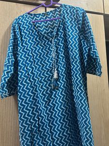 Blue Cotton 3 Pcs Set