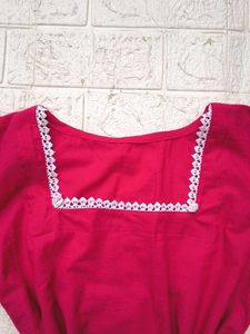 Rose Pink Short Kurti 🎀