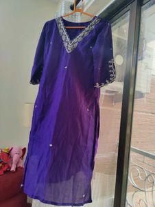 Elegant Pakistani Style Purple Kurta