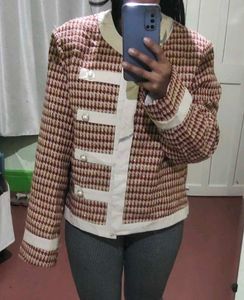 Houndstooth Pattern Jacket