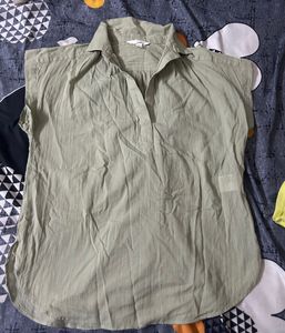 H&amp;M Olive Green Top- Loose Fit- Worn Once
