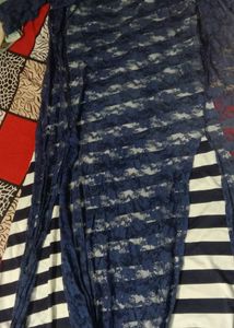 Long Baniyan Top With Net Over Coat