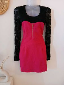 Lace Sleeve Party Dress From Europe