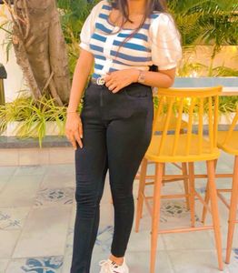 Striped Button-Up Top
