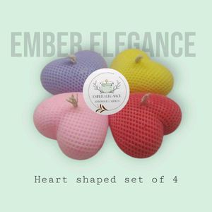 Heart-Shaped Soywax Candle Set