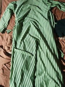 Striped Kurta with Black Dress