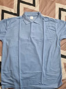 Blue Casual Polo Shirt