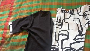 Abstract Face Print Dress