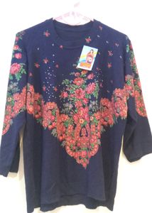 Vintage Floral Embellished Top