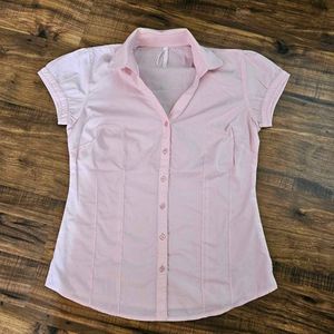 WESTSIDE Pink Button-Down Top