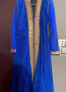 Blue Anarkali Suit Set