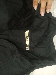 Elegant Black Short-Sleeve Button-Down Top
