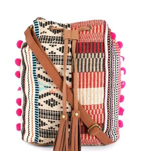 Anouk Muticolor Srylish Sling Bag With Pompom