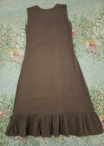Brown Sleeveless Dress