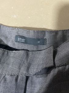 Grey Tapered Croped Trousers