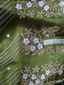 Green Embroidered Kurta Set