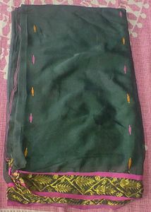 Green And Pink Saree