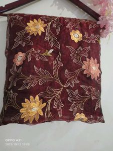 beautiful organza Embroidered saree