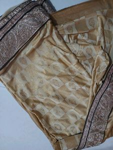Gold Border Saree