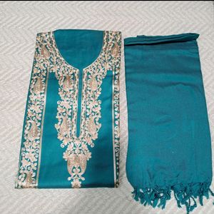Teal Embroidered Salwar Kameez Set