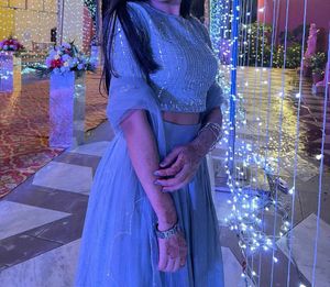 Heavy Sequins Boutique Croptop And Skirt Dupatta