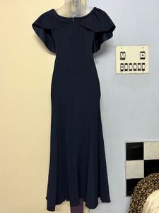 Pintrest Elegant Navy Blue Maxi Dress