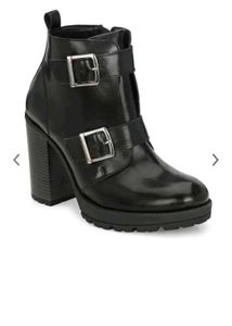 El Paso Buckled Platform Heel Boot